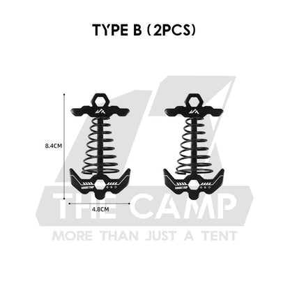 Shinetrip Deck Peg Fishbone Fish Bone Aluminium Carabiner Tarp Flysheet Pole Tent Khemah A572