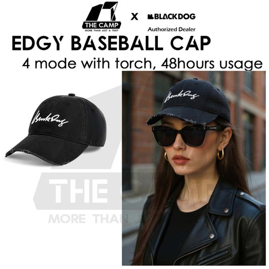 Blackdog EDGY Baseball Cap Camping Outdoors Hiking Outing Leisure Black Topi CBD2550FS011