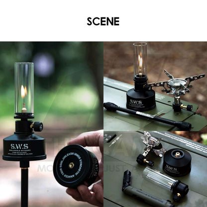 Wellhike SWS Gas Tank Refillable Reusable Lamp Extension Rod Foldable Stove Aluminium Butane Gas