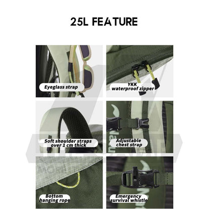 Naturehike Helium Series Backpack 25L / 30L+5L Splashproof Lightweight Hiking Camping Outdoor CNK2300016 CNK2300BB017