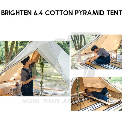 Naturehike Brighten 6.4 Cotton Pyramid Tent Teepee Outdoor Camping Khemah NH20ZP004