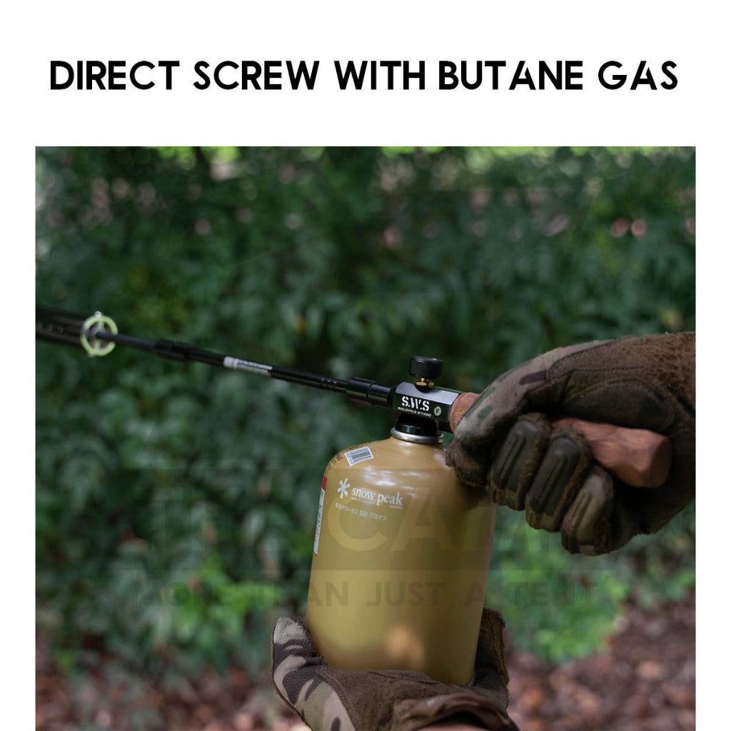 Wellhike SWS Flame Torch Gun Outdoor Camping High Power Firepit Fire Pit Burner Gas Adaptor Butane Flame Thrower