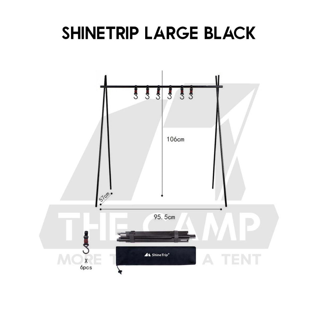 Outdoor Triangle Hanging Rack Aluminum Mesh Camping Hanger Tripod Shelf Stand Tableware Organizer Double Level Shinetrip