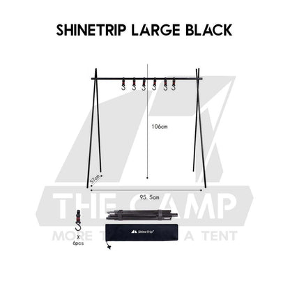 Outdoor Triangle Hanging Rack Aluminum Mesh Camping Hanger Tripod Shelf Stand Tableware Organizer Double Level Shinetrip