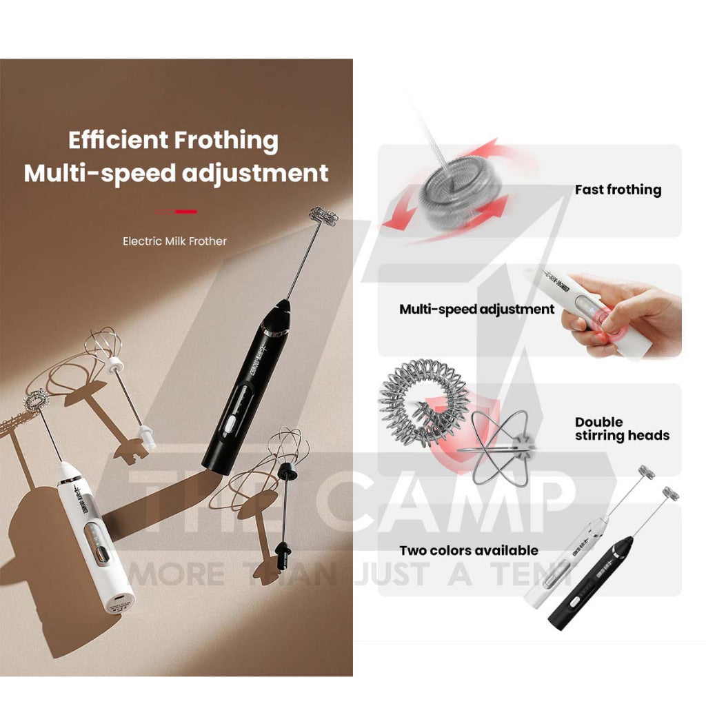 MHW-3BOMBER Powerful Milk Frother Coffee Foam Machine Built in Battery 1200mah Rechargeable Egg Beater Portable Mixer