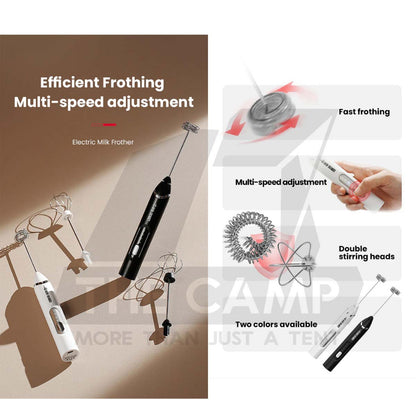 MHW-3BOMBER Powerful Milk Frother Coffee Foam Machine Built in Battery 1200mah Rechargeable Egg Beater Portable Mixer