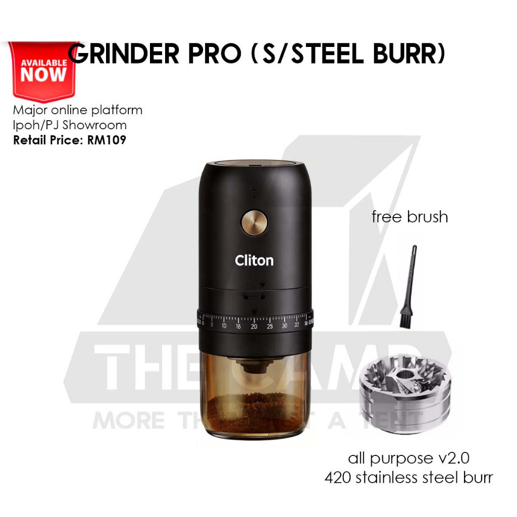 Cliton Electric Grinder Auto Stop Ceramic / 420 Stainless Steel Burr Coffee Machine Maker Outdoor KMDJ-2CW KMDJ-2AW