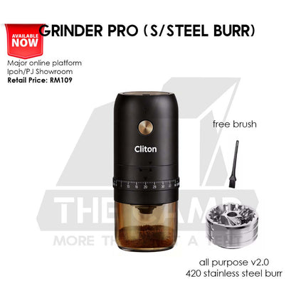 Cliton Electric Grinder Auto Stop Ceramic / 420 Stainless Steel Burr Coffee Machine Maker Outdoor KMDJ-2CW KMDJ-2AW