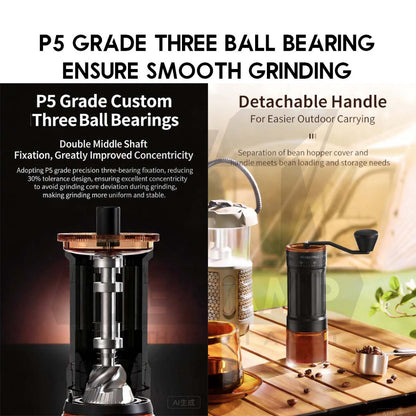 Cliton Manual Grinder Ceramic / 420 Stainless Steel Burr Coffee Machine Maker Outdoor KMDJ-LSP-6-L HC HS-A