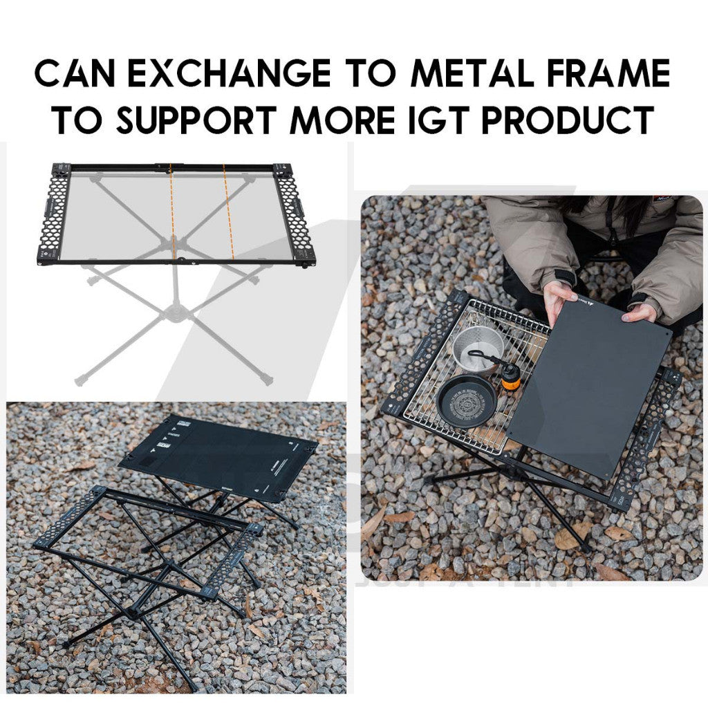 Shinetrip Cloth Table Tactical 1000D Foldable Folding Compact Lightweight Motor Outdoor Camping Meja Aluminium