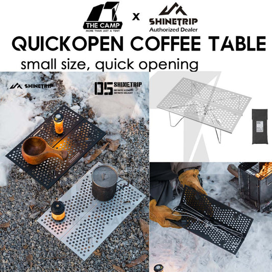 Shinetrip Quick Open Foldable Coffee Table Folding Small Table Compact Fold Outdoor Camping Hiking Meja A575
