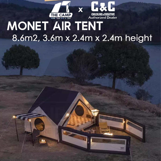 CC Monet 8.6 Inflatable Air Tent Retro Vintage Style Whimsical Outdoor Camping Pump Khemah Angin