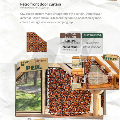 CC Estate 14.6 Inflatable Air Tent Accessories Retro Vintage Style Whimsical Outdoor Camping Pump Khemah Angin