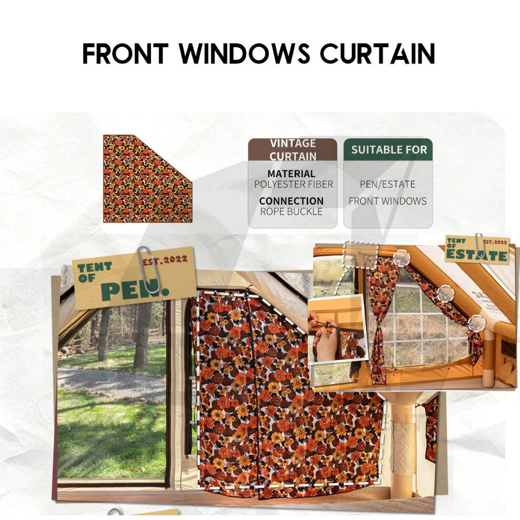 CC Estate 14.6 Inflatable Air Tent Accessories Retro Vintage Style Whimsical Outdoor Camping Pump Khemah Angin