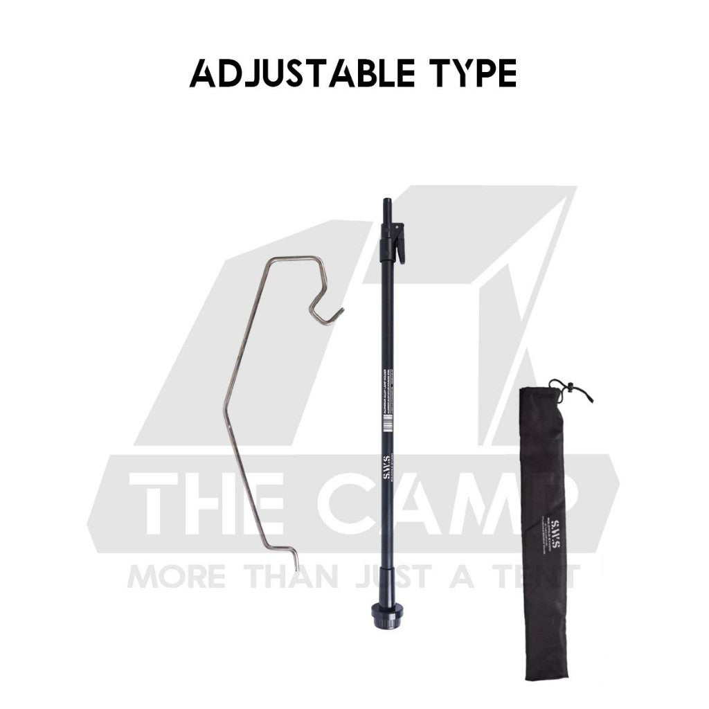 Wellhike SWS Lamp Pole Adjustable Light Stand Tripod for IGT Table Panel Outdoor Camping Lampu Lantern Hanger Rod
