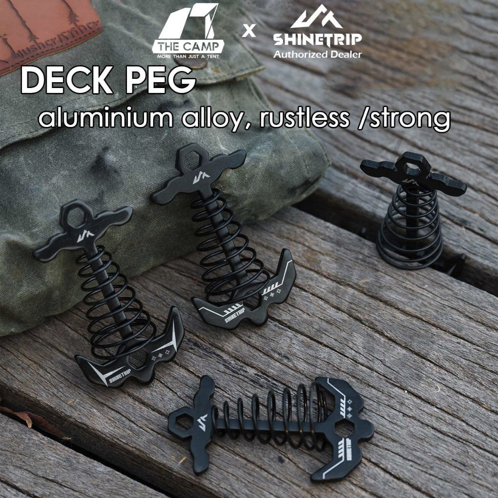 Shinetrip Deck Peg Fishbone Fish Bone Aluminium Carabiner Tarp Flysheet Pole Tent Khemah A572