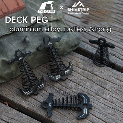 Shinetrip Deck Peg Fishbone Fish Bone Aluminium Carabiner Tarp Flysheet Pole Tent Khemah A572