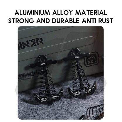 Shinetrip Deck Peg Fishbone Fish Bone Aluminium Carabiner Tarp Flysheet Pole Tent Khemah A572