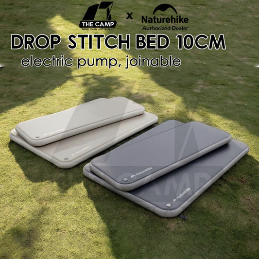 Naturehike Drop Stitch Air Bed Mattress 10cm with Electric Pump Joinable Silent Tilam Outdoor Camping CNK2550WS039
