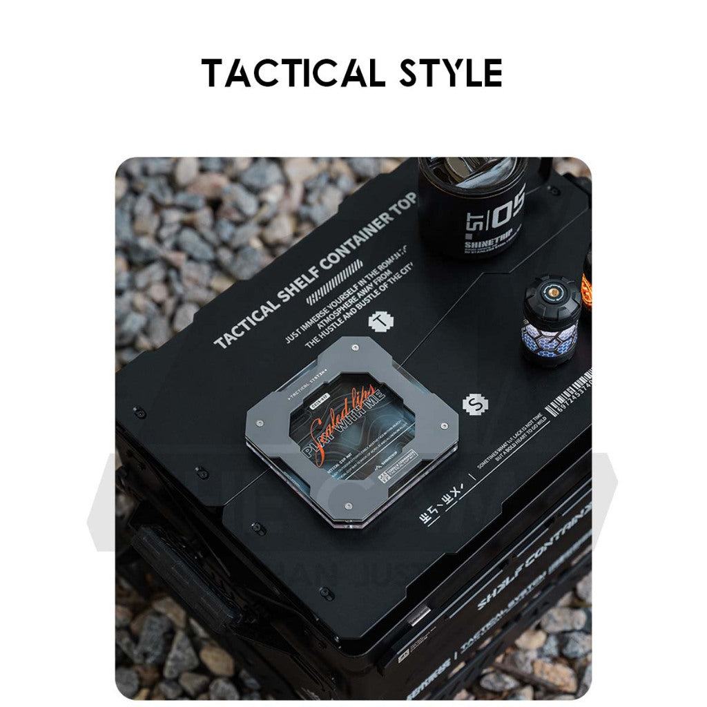 Shinetrip Cup Coaster Anti Hot Aluminium + Acrylic Outdoor Camping Anti Scratch Table Protector Tactical Style A560