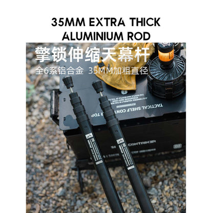 Shinetrip 2.8m Adjustable Pole Rod Quick Adjust for Flysheet Tarp Tent Camping Bag Hiking Awning Tactical Style A561