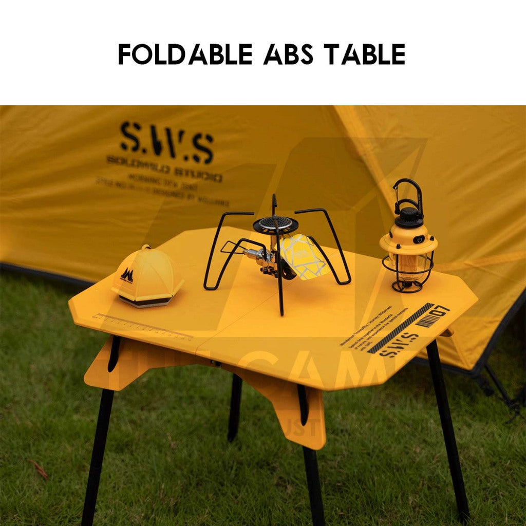 Wellhike SWS Foldable ABS Table Outdoor Camping Folding Foldable Compact Lightweight 2 Height Cup Bowl Plate Coffee