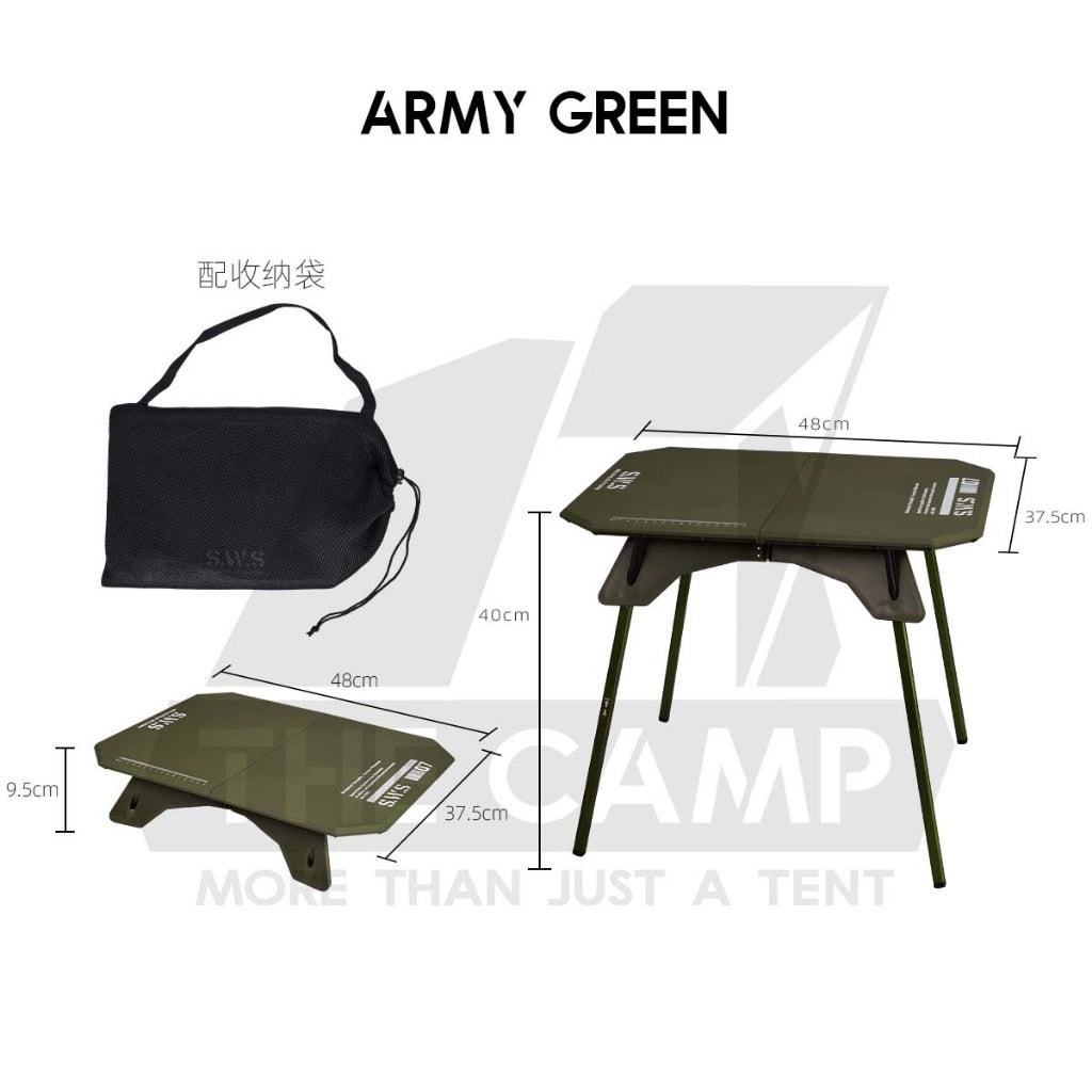 Wellhike SWS Foldable ABS Table Outdoor Camping Folding Foldable Compact Lightweight 2 Height Cup Bowl Plate Coffee