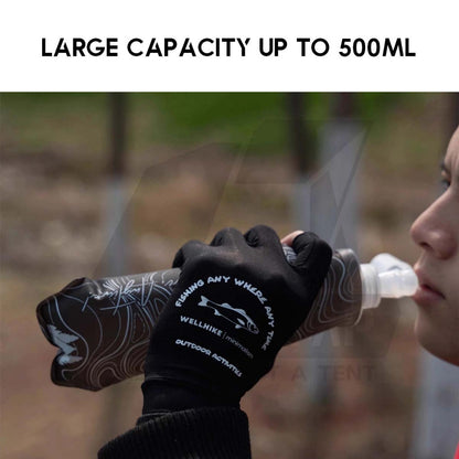 Wellhike SWS Foldable Water Bottle BPA Free 500ml Travel Sport Outdoor Camping Leakproof Collapsible Folding Botol Air