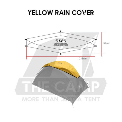 Wellhike SWS 2 Person Hiking Tent Morning Mist Lightweight Portable with Mesh Outdoor Camping Solo Khemah Rain Cover
