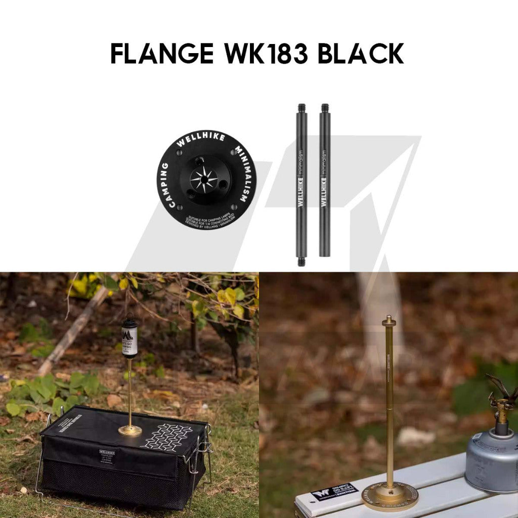 Wellhike SWS Light Stand Tripod Lamp Pole Outdoor Camping Lampu Lantern Hanger Rod Flange