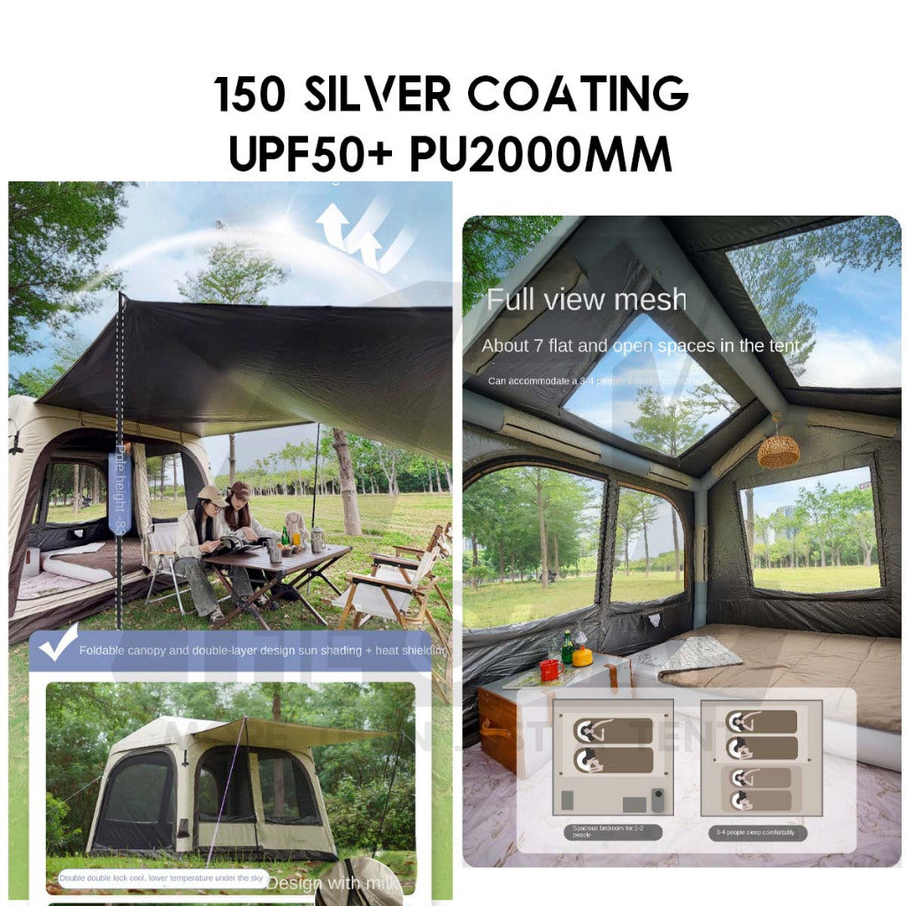 Vidalido Wish House Air Tent with Optional TPU Side Door Combine with Star Island PU2000mm Khemah Angin