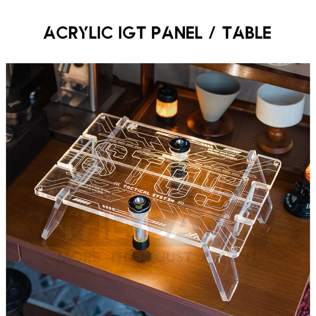 Shinetrip Arcylic IGT Panel / Stool Coffee Table Tactical Style Module Expansion Light Lamp Transparent Black Meja A568