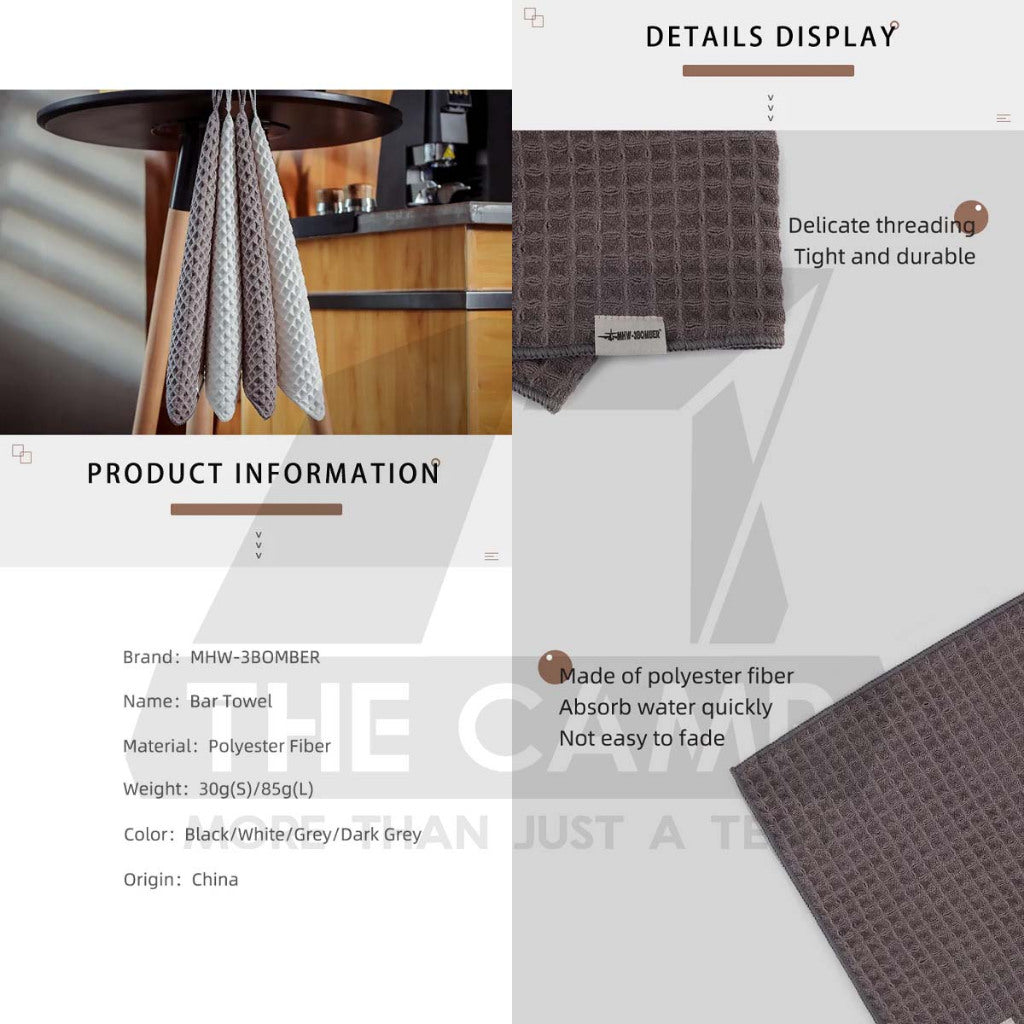 MHW-3BOMBER Cleaning Towel Espresso Coffee Machine Bar Top Cloth Barista Waffle Kain Kopi