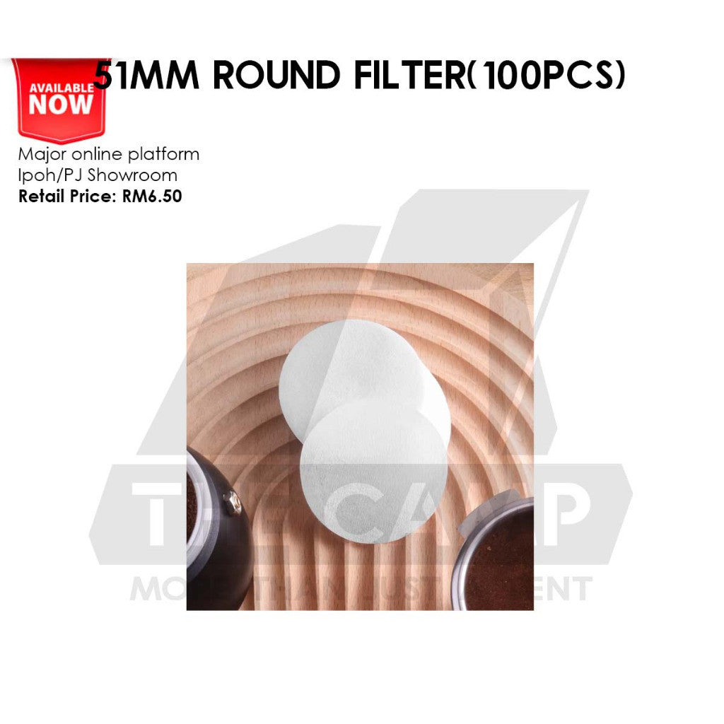 Cliton Coffee Filter Paper V60 Pour Over / 51mm Round Filter for Coffee Machine