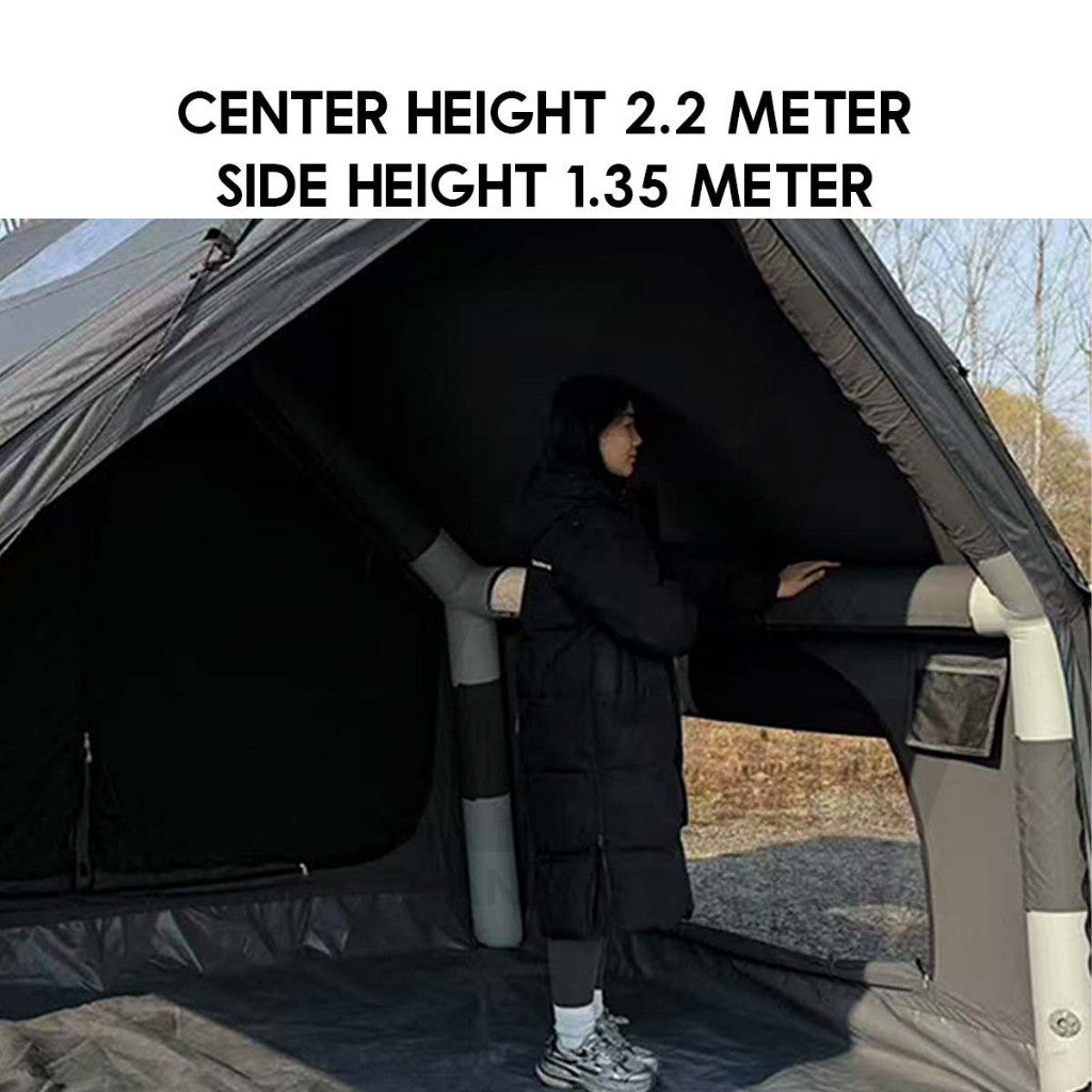 Spark AIR07 Air Tent 7+7m2 Large Space AIR 07 Black Army Green Gray Brown