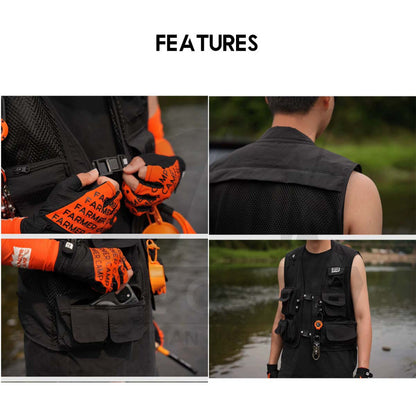 TheCamp Sleeveless Casual Vest Outdoor Camping Fishing Hiking Picnic Mesh Type