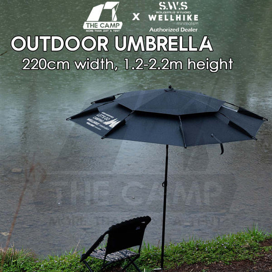 Wellhike SWS Outdoor Umbrella Screen Tarp Light Water Base Stand Parasol Camping Fishing Picnic Sunscreen Tent