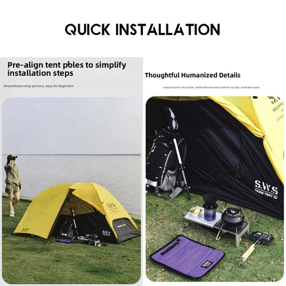 Wellhike SWS Mountain Ridge 2 Pax Tent Person Hiking Lightweight Double Layer with Mesh Outdoor Camping Solo Khemah