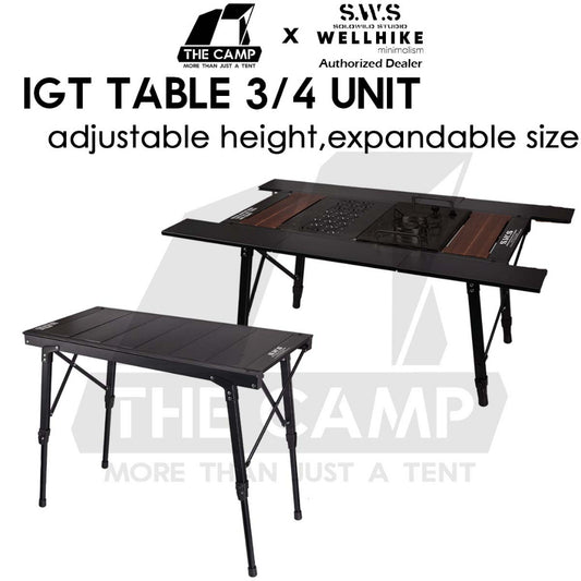 Wellhike SWS IGT Table 3 / 4 Unit Adjustable Height Expandable Side Spider Stove Acrylic Wood Lamp Pole Water Dispenser