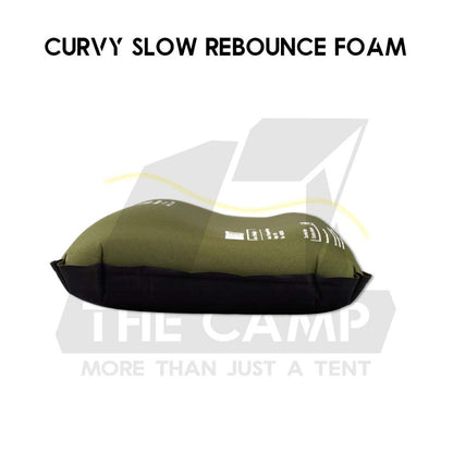 Wellhike SWS Memory Foam Inflatable Sponge Pillow 3D Outdoor Camping Soundless Auto Inflate Travel Air Bed