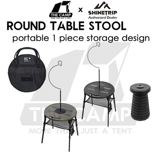 Shinetrip Round Table Portable Stool Chair Mini Tactical Outdoor Camping Adjustable Height Coffee Table Meja A553