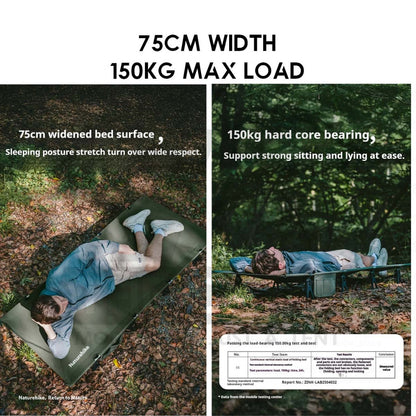 Naturehike XJC08 Cot Bed 75cm Wide Large Surface Outdoor Camping Sleeping Mat Bed Mattress Tilam Katil CNK2550WS020