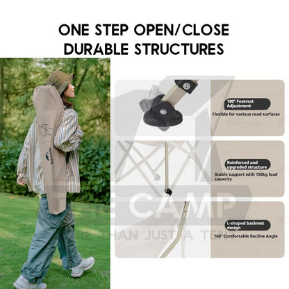 Naturehike T04 Camping Moon Chair Widen Seat Foldable Folding Quick Open Outdoor All Terrian Kerusi Healing CNK2550JJ022