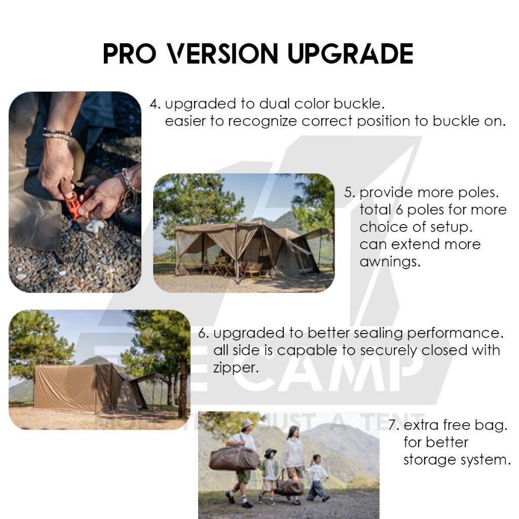 Naturehike Village 13 Auto Tent Automatic Ultimate Flagship Ti Black TiBlack PRO Version Outdoor Camping CNH22ZP004