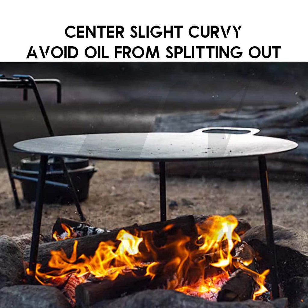 Naturehike Large Grill Pan Cast Iron Non Stick Coating Outdoor Camping BBQ Wok Frying Cooking Cookware NH20SK0037