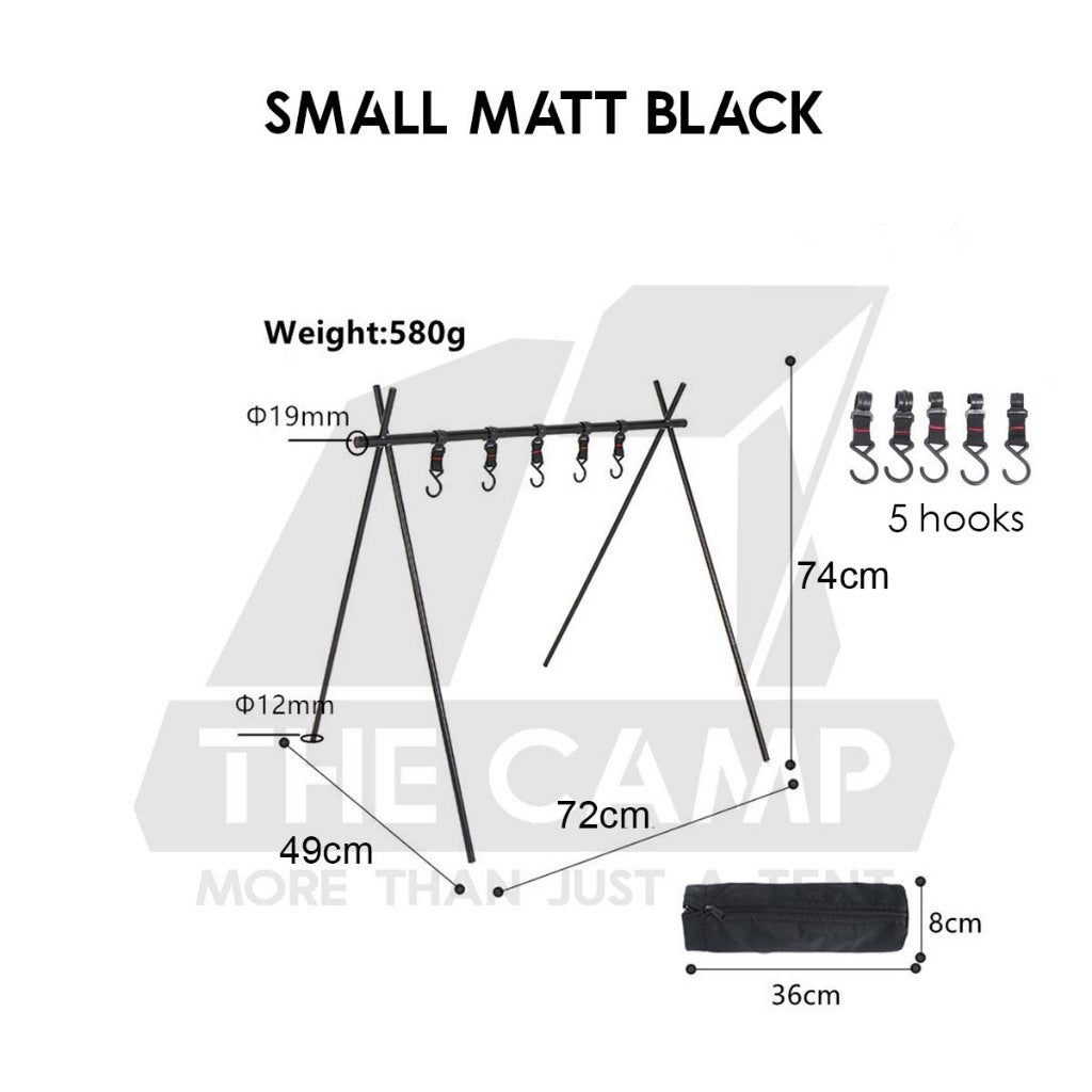 Outdoor Triangle Hanging Rack Aluminum Mesh Camping Hanger Tripod Shelf Stand Tableware Organizer Double Level Shinetrip