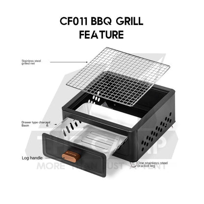 Blackdog Charcoal BBQ Grill Fire Pit Stove Outdoor Camping Folding Foldable Barbecue Firepit CBD2450CF010 CBD2300CF011