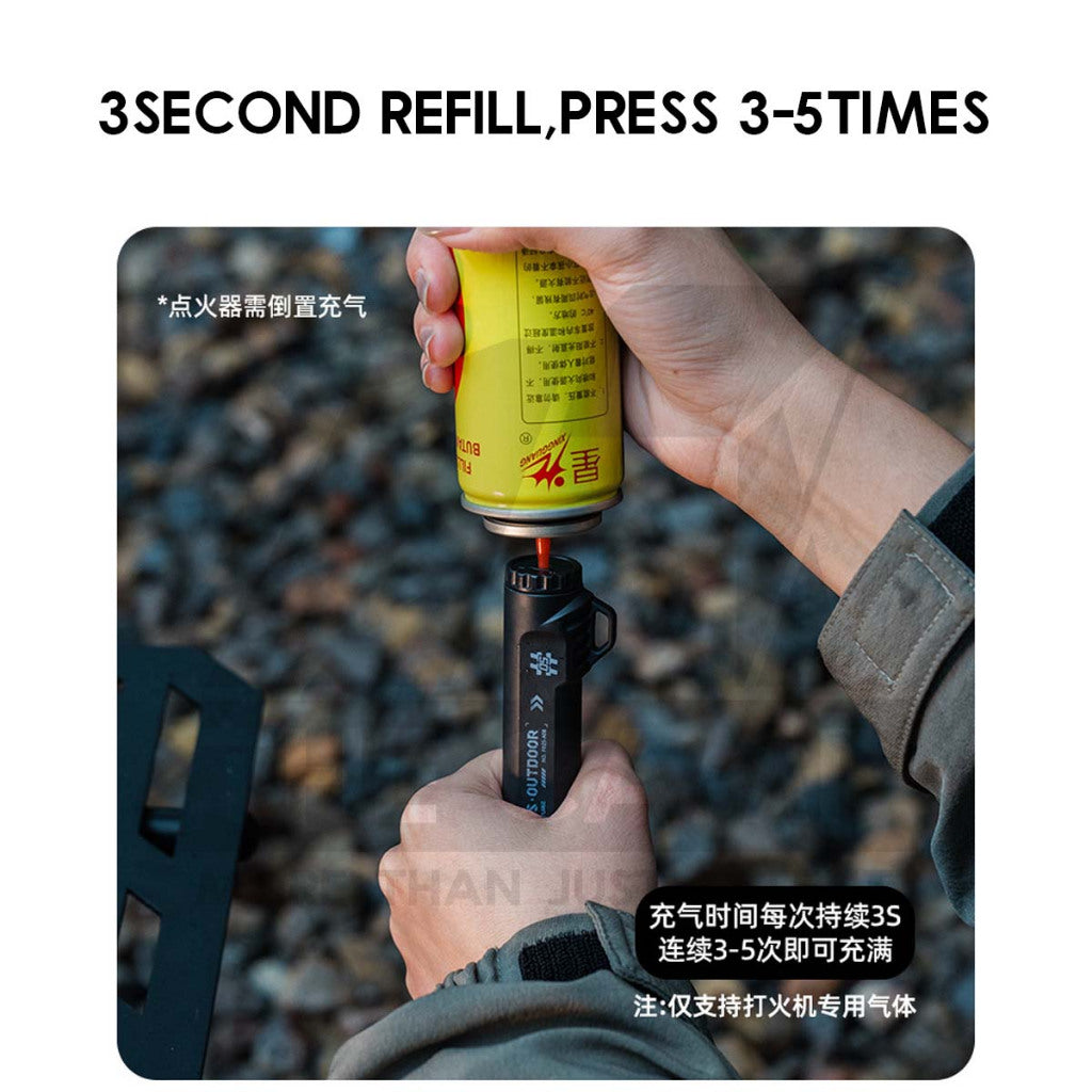 Shinetrip Torch Lighter Rotatating Head Blue Jet Flame Gun Outdoor Camping Butane Gas Burner Portable Pemetik Api A566