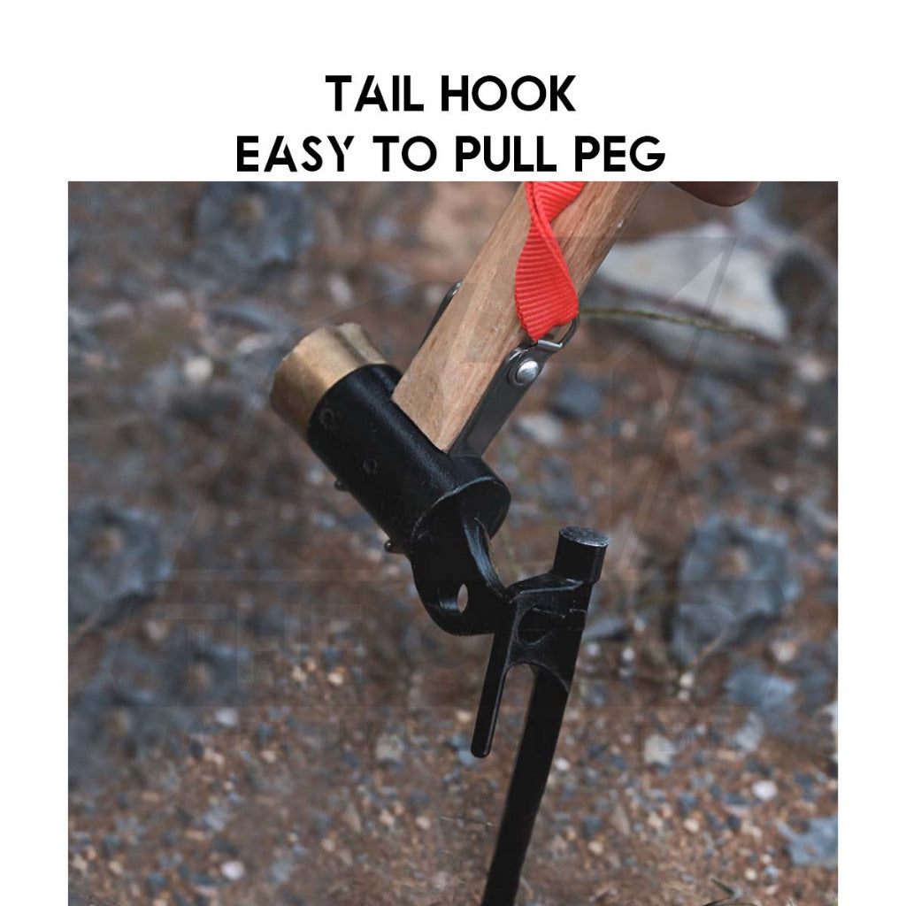 Shinetrip Copper Head Hammer Anti Slip Strap Oak Wood Handle Reduce Vibration Case Iron Steel Head