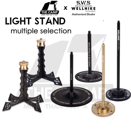 Wellhike SWS Light Stand Tripod Lamp Pole Outdoor Camping Lampu Lantern Hanger Rod Flange